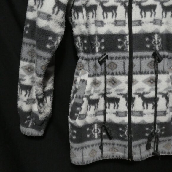 Vintage | CABIN CREEK | medium | Hooded Fleece Anorak Zip-Up Jacket - Picture 7 of 16